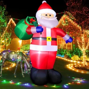 🔥8 FT Christmas Inflatable Santa Claus Outdoor Decorations BNWT🔥 - Picture 1 of 6