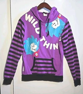 Universal Studios DrSeuss Thing1 Thing2 Purple Hoodie Sweatshirt Sz S Resort - Picture 1 of 18