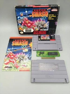  Super Smash TV -  Super Nintendo SNES CIB  - Image 1 of 2