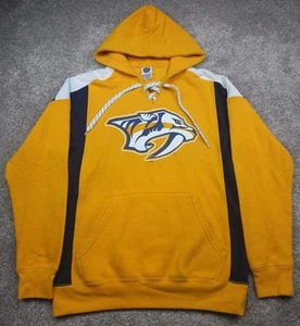 Nashville Predators Hoodie Herren Medium gelb Logo NHL Hockey Tasche - Bild 1 von 14