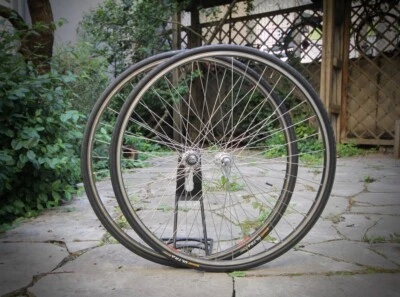 Shimano Dura Ace FH 7401 HB 7400 / Mavic MA40 / 36 H 6 Sp UG Clincher Wheel Set - Bild 1 von 4