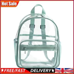 Mochilas PVC Transparentes Manija Superior Mochila Escolar Impermeable (Verde) - Imagen 1 de 8