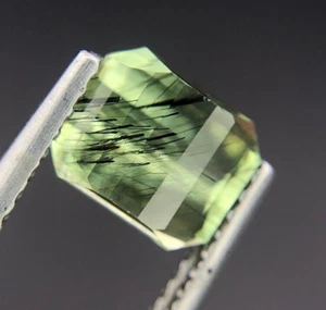 1.30 cts Amazing Natural Rutile Peridot Pixel Cut Faceted Loose Gemstone - Picture 1 of 6