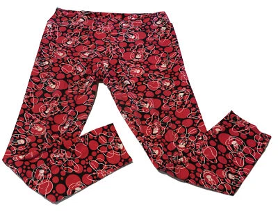 Leggings femininas LuLaRoe Disney Minnie Mouse tamanho alto e curvilíneo T/C em excelente estado usado - Imagem 1 de 4