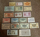 LOT OF 19 FOREIGN WORLD MONEY BANKNOTES