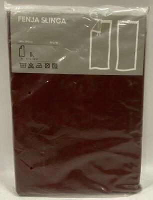 IKEA Fenja Slinga цветочные шторы панели пара бордовый красный зеленый 200.790.35 новый из старых запасов - Изображение 1 из 4