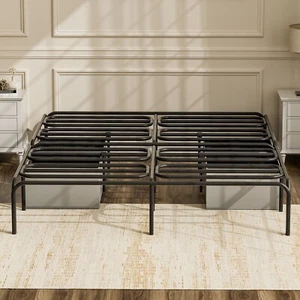 Metal Bed Frame with 4 Storage Drawers, No Box Spring Needed - Picture 1 of 46