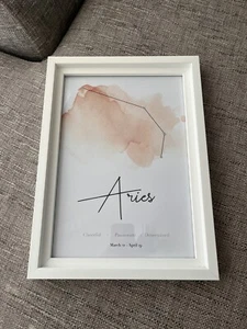 Aries Cheerful Passionate Determined Arty Photo Frame by Stubbs Design - New - Picture 1 of 10