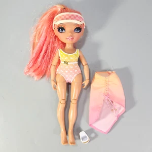 Rainbow High Pacific Coast Simone Summers Doll Swimsuit Visor 10" Missing Shoe - Picture 1 of 18