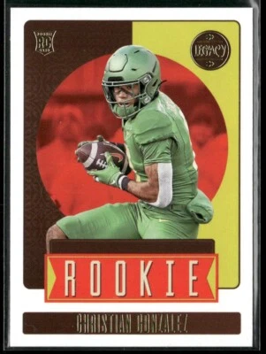 2023 Panini Legacy Rookie #190 - Christian Gonzalez - Patriots RC! - Image 1 of 2