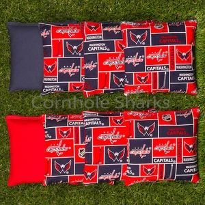 Cornhole Bean Bags Set of 8 ACA Regulation Bags Washington Capitals Free Ship - Picture 1 of 2