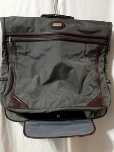 JAGUAR. Men's Suit Garment Bag. VINTAGE - Green & Burgundy. - Picture 1 of 16