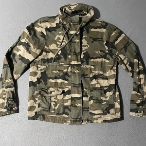BKE Camo Women’s Jacket Size Large Lightweight Full Zip 100% Cotton - Picture 1 of 7