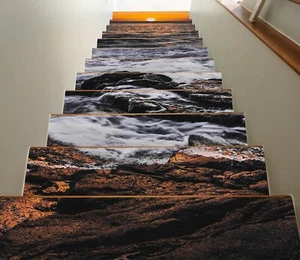 3D Sunset I096 Stair Risers Decoration Photo Mural Vinyl Decal Wallpaper Erin - Picture 1 of 6