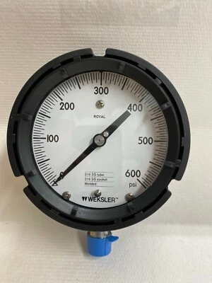 Weksler 4 1/2'' Royal Gauge AA442PM2LW 0-600 PSI,  New - Image 1 of 2