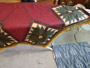 Unique Homemade Christmas Tree Skirt Non Traditional Colors Country Christmas... - Picture 1 of 9