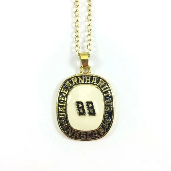 Dale Earnhardt Junior #88 NASCAR Collar Medalla Colgante Fan Race Cadena de Oro 23" Foto 1 de 4