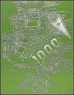 Manuale Di Riparazione Pontiac 1000 1986 86 Manuale Di Servizio OEM Originale - Immagine 1 di 2
