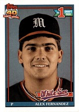 1991 Topps 40 Years of Baseball #278 Alex Fernandez #1 Draft Pick