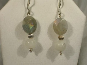 Labadorite Dangle Earrings - Picture 1 of 1