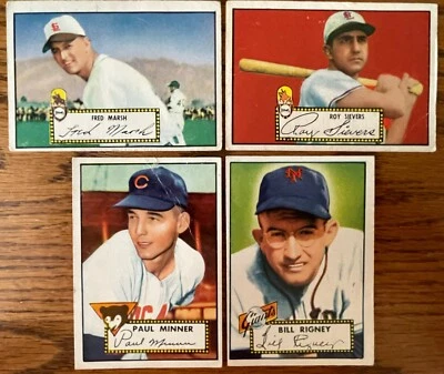 1952 Topps Baseball 4 Card Lot, Roy Sievers, Fred Marsh, G-Vg - Image 1 of 4