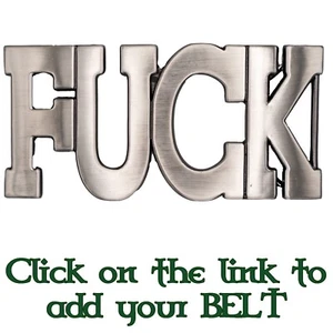 F*** Metall Gürtelschnalle Biker UK - Bild 1 von 2