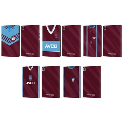 OFFICIAL WEST HAM UNITED FC RETRO KITS LEATHER BOOK WALLET CASE FOR APPLE iPAD
