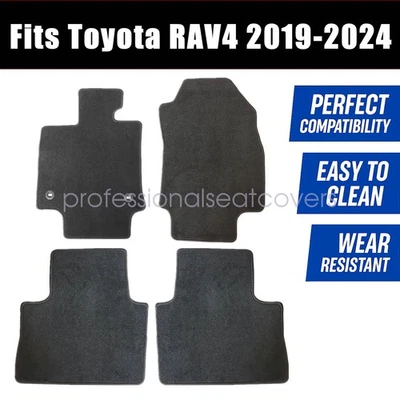 Alfombrillas alfombrillas delanteras y traseras 4 piezas para Toyota RAV4 LE SE XSE XLE 2019-2024 Foto 1 de 4