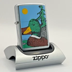 GENUINE Zippo Lighter MALLARD DUCK Street Chrome 2004 NEW IN BOX FAST POST - Picture 1 of 8
