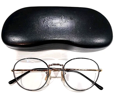 Ray Ban RB3582V 2946 David Oro Negro Metal Gafas Redondas 51-21 140 Estuche Foto 1 de 4