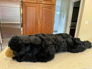 Jumbo 48 Zoll PFLUG UND HERD Schwarzbär realistisches Plüschtier Körperkissen Schlapp - Bild 1 von 9