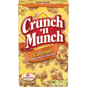 CRUNCH N MUNCH Popcorn al caramello con arachidi, 3,5 once (Confezione da 12) - Foto 1 di 7