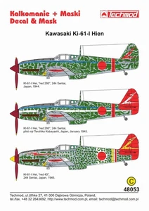 Kawasaki ki-61-I Hien - 48053 - decals - Picture 1 of 2