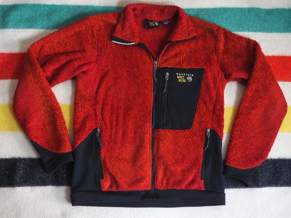 Chaqueta polar de colección Mountain Hardwear roja oxidada negra cremallera exterior mono pila M Foto 1 de 4