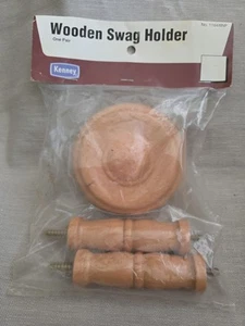 Vtg. Kenney Wooden Swag Holder  Swag Curtain Holder New - Picture 1 of 5