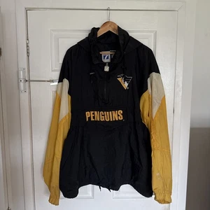 Vintage Pittsburgh Penguins Logo 7 NHL Official Pullover Jacket Size XL - Picture 1 of 4