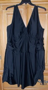 Torrid Black ONE PC Swim Suit Dress SIZE 6X Built In Wireless Bra - Picture 1 of 2