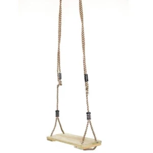 Outdoor Wooden Tree Bar Swing with Hanging Ropes - Picture 1 of 6