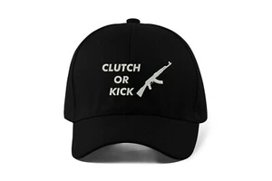 Baseballmütze Clutch Or Kick Ak47 Gamer Geek bestickt Papa Mütze Sportbekleidung - Bild 1 von 4