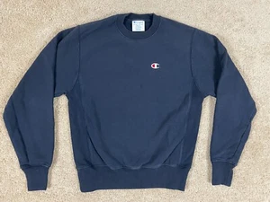 Felpa Pullover Vintage Champion Reverse Weave Uomo Piccolo Logo Ricamato - Foto 1 di 12