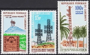 Cameroon 1963 Radio Station Communications Tower Telegraph Palm Trees 3v set MNH - Picture 1 of 1