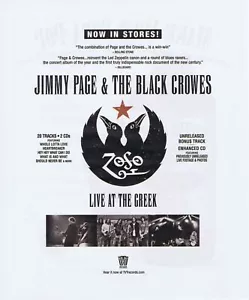 Jimmy Page & the Black Crowes Live at the Greek Concert 2000 anuncio impreso Zoso - Imagen 1 de 1