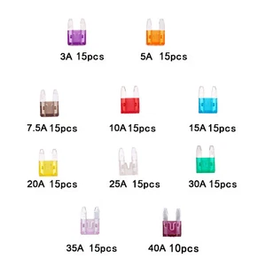 145Pcs Mini Blade Fuse Assortment Auto Car Motorcycle SUV Fuses Kit 3A 5A 7.5A - Picture 1 of 10