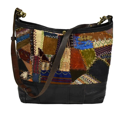 Ralph Lauren 紫色标签 50 周年拼贴单肩包流浪汉包全新 3500 美元 — 第 1/4 张图片