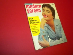 MODERN SCREEN Magazin 1955 Februar ELIZABETH TAYLOR MARLON BRANDO Film TV - Bild 1 von 2
