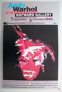 ANDY WARHOL Retrospective Hayward Gallery POP ART exhibition poster RARE 1989 - Picture 1 of 7