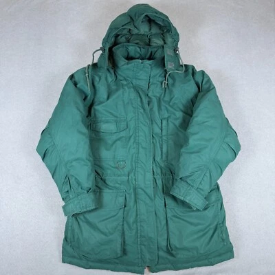 Chaqueta de Colección Eddie Bauer Mujer Plumón de Ganso Línea de Nieve Parka Verde Con Capucha Talla M Foto 1 de 4