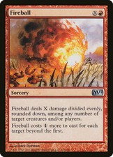 1x FOIL Fireball M12 No131 MTG Magic 2012 NM/UNPLAY English uncommon UC card x1