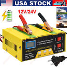 Car Battery Charger Heavy Duty 12v/24v Smart Automatic Intelligent Pulse Repair