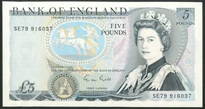 Bank of England, G.M. Gill, 5 pounds, [1988], SE79 series, Last series, UNC - Picture 1 of 2